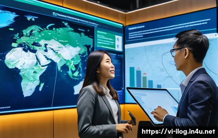 국제물류관리사와 선사 업무 협력 사례 - **Prompt:** A diverse group of Vietnamese logistics professionals, consisting of two men and two wom...